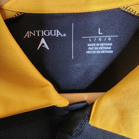 Antigua Grambling State Black and Gold Polo Shirt Size L - Picture 5 of 8